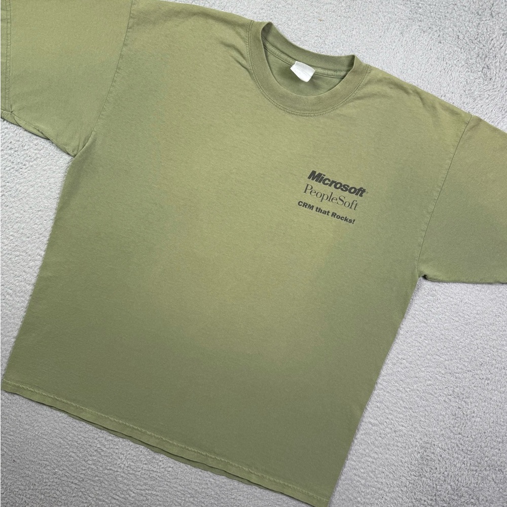 Vintage Microsoft PeopleSoft CRM That Rocks tech T-shirt
